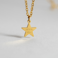 Load image into Gallery viewer, Dicht bij mij ketting met sterretje & gedichtje Goud | Lief Leven