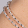 Load image into Gallery viewer, Sterling zilveren kralen armbandje • Rozekwarts