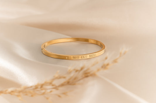 Armband goud • Met volle angst vooruit
