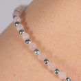 Load image into Gallery viewer, Sterling zilveren kralen armbandje • Rozekwarts