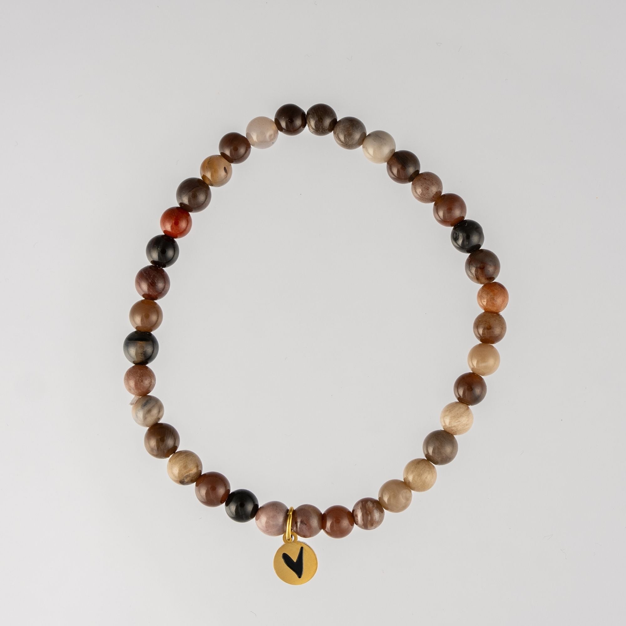 Klein armbandje • Versteend Hout