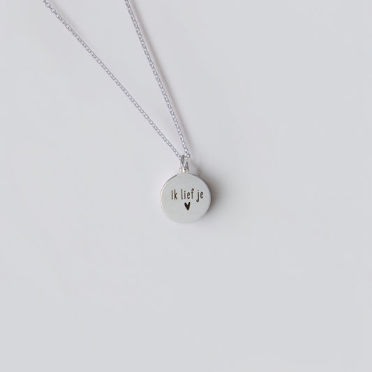Sterling zilveren ketting • Ik lief je