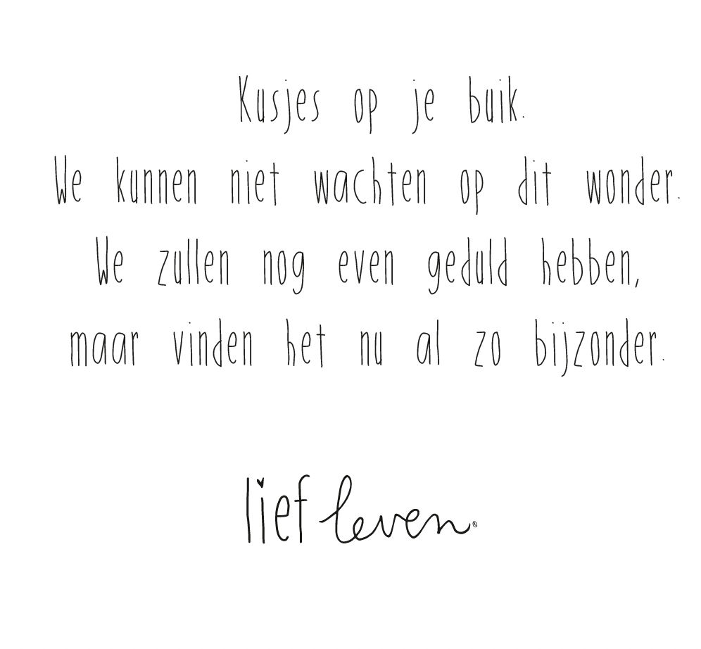 Wenskaart Kusjes op je buik