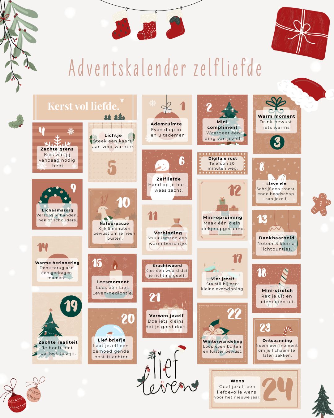 Adventskalender Zelfliefde – Gratis Download