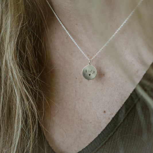 Sterling zilveren ketting • Ik lief je
