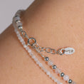 Load image into Gallery viewer, Sterling zilveren kralen armbandje • Maansteen
