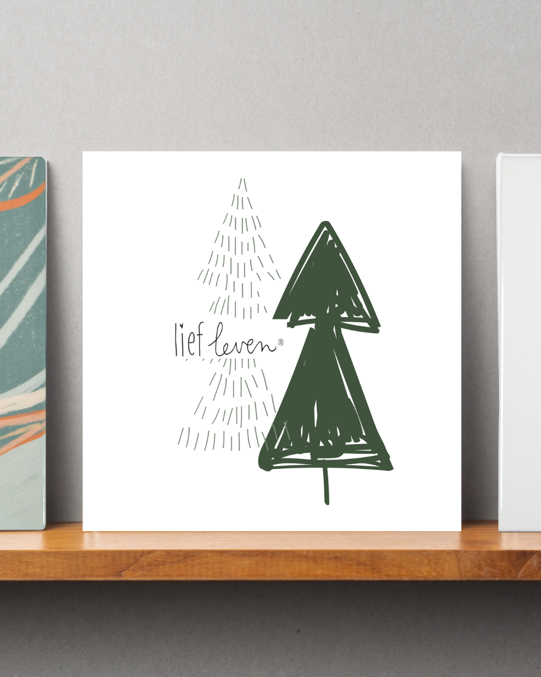 Lief Leven Tegeltje – Twee Dennenbomen