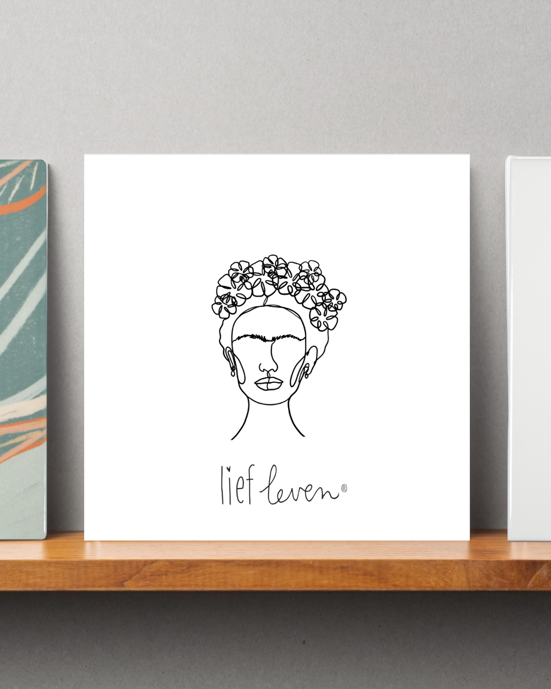 Lief Leven Tegeltje – Vrouw met bloemen | Zelfliefde & kracht